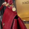 Dolce & Gabban Lizard Pattern Sicilian Women's Bag-Blue-20cm with original box free shipping