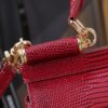 Dolce & Gabban Lizard Pattern Sicilian Women's Bag-Blue-20cm with original box free shipping