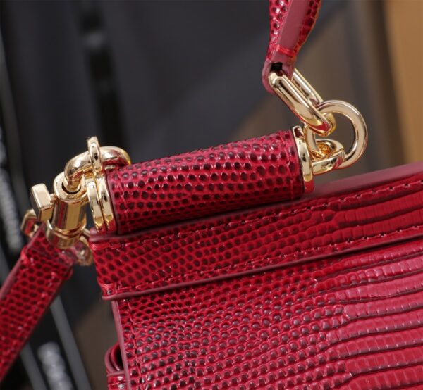 Dolce & Gabban Lizard Pattern Sicilian Women's Bag-Blue-20cm with original box free shipping