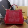 Dolce & Gabban Lizard Pattern Sicilian Women's Bag-Red-25cm with original box free shipping (复制)