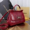 Dolce & Gabban Lizard Pattern Sicilian Women's Bag-Red-25cm with original box free shipping (复制)