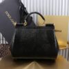 Dolce & Gabban Lizard Pattern Sicilian Women's Bag-Black-25cm  free shipping
