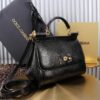 Dolce & Gabban Lizard Pattern Sicilian Women's Bag-Black-25cm  free shipping