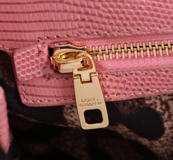 Dolce & Gabban Lizard Pattern Sicilian Women's Bag-Pink-25cm  free shipping