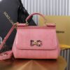 Dolce & Gabban Lizard Pattern Sicilian Women's Bag-Pink-25cm  free shipping