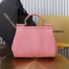 Dolce & Gabban Lizard Pattern Sicilian Women's Bag-Pink-25cm  free shipping