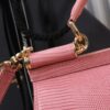 Dolce & Gabban Lizard Pattern Sicilian Women's Bag-Pink-25cm  free shipping