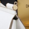 Dolce & Gabban Lizard Pattern Sicilian Women's Bag-White-25cm  free shipping