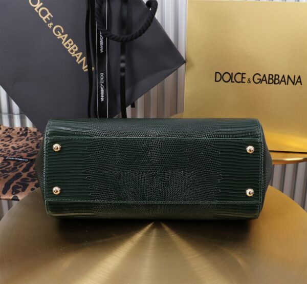 Dolce & Gabban Lizard Pattern Sicilian Women's Bag-Blue-25cm  free shipping