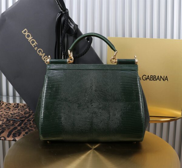 Dolce & Gabban Lizard Pattern Sicilian Women's Bag-Blue-25cm  free shipping