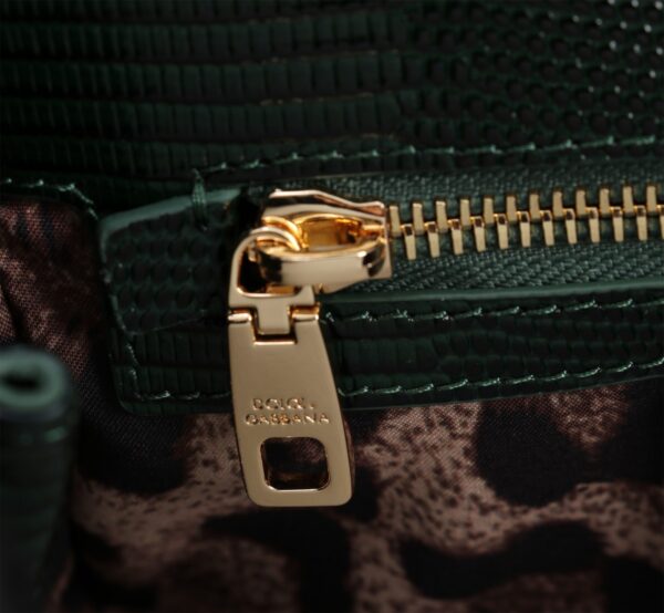 Dolce & Gabban Lizard Pattern Sicilian Women's Bag-Blue-25cm  free shipping