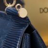 Dolce & Gabban Lizard Pattern Sicilian Women's Bag-Blue-25cm  free shipping