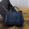 Dolce & Gabban Lizard Pattern Sicilian Women's Bag-Blue-25cm  free shipping