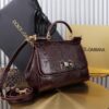 Dolce & Gabban Lizard Pattern Sicilian Women's Bag-Purple-25cm  free shipping