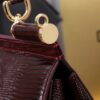 Dolce & Gabban Lizard Pattern Sicilian Women's Bag-Purple-25cm  free shipping