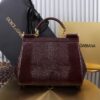 Dolce & Gabban Lizard Pattern Sicilian Women's Bag-Purple-25cm  free shipping