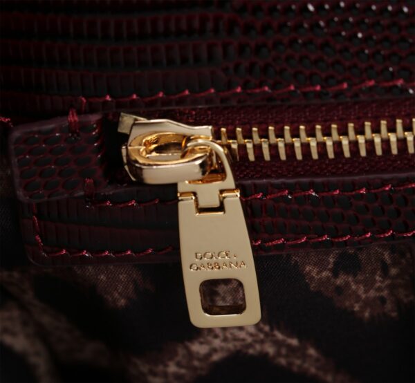 Dolce & Gabban Lizard Pattern Sicilian Women's Bag-Purple-25cm  free shipping