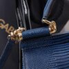 Dolce & Gabban Lizard Pattern Sicilian Women's Bag-Blue-20cm  free shipping