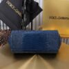 Dolce & Gabban Lizard Pattern Sicilian Women's Bag-Blue-20cm  free shipping