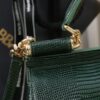Dolce & Gabban Lizard Pattern Sicilian Women's Bag-Green-20cm  free shipping