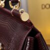 Dolce & Gabban Lizard Pattern Sicilian Women's Bag-Purple-20cm  free shipping