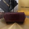 Dolce & Gabban Lizard Pattern Sicilian Women's Bag-Purple-20cm  free shipping