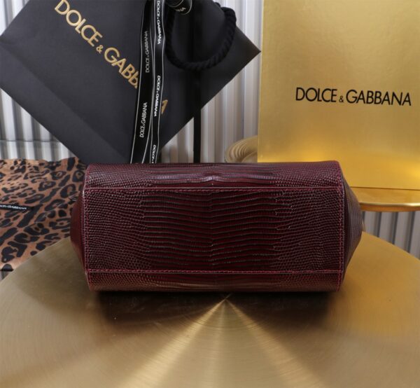 Dolce & Gabban Lizard Pattern Sicilian Women's Bag-Purple-20cm  free shipping