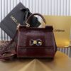 Dolce & Gabban Lizard Pattern Sicilian Women's Bag-Purple-20cm  free shipping