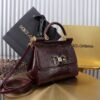 Dolce & Gabban Lizard Pattern Sicilian Women's Bag-Purple-20cm  free shipping