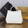 Dolce & Gabban Lizard Pattern Sicilian Women's Bag-White-20cm  free shipping