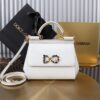 Dolce & Gabban Lizard Pattern Sicilian Women's Bag-White-20cm  free shipping