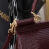 Dolce & Gabban Lizard Pattern Sicilian Women's Bag-Purple-20cm  free shipping