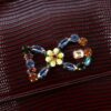 Dolce & Gabban Lizard Pattern Sicilian Women's Bag-Purple-20cm  free shipping