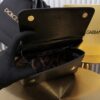 Dolce & Gabban Lizard Pattern Sicilian Women's Bag-Black-20cm  free shipping