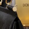Dolce & Gabban Lizard Pattern Sicilian Women's Bag-Black-20cm  free shipping