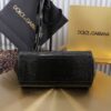 Dolce & Gabban Lizard Pattern Sicilian Women's Bag-Black-20cm  free shipping