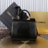 Dolce & Gabban Lizard Pattern Sicilian Women's Bag-Black-20cm  free shipping