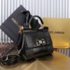 Dolce & Gabban Lizard Pattern Sicilian Women's Bag-Black-20cm  free shipping