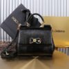 Dolce & Gabban Lizard Pattern Sicilian Women's Bag-Black-20cm  free shipping