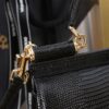Dolce & Gabban Lizard Pattern Sicilian Women's Bag-Black-20cm  free shipping