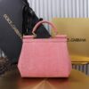 Dolce & Gabban Lizard Pattern Sicilian Women's Bag-Pink-20cm  free shipping