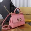 Dolce & Gabban Lizard Pattern Sicilian Women's Bag-Pink-20cm  free shipping