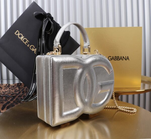 New💥 Dolce & Gabban Logo box - Small box-Silver-20cm with original box