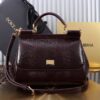 Dolce & Gabban Lizard Pattern Sicilian Women's Bag-Purple-25cm with original box free shipping