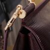 Dolce & Gabban Lizard Pattern Sicilian Women's Bag-Purple-25cm with original box free shipping