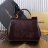 Dolce & Gabban Lizard Pattern Sicilian Women's Bag-Purple-25cm with original box free shipping