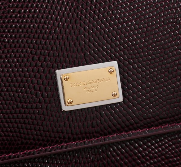 Dolce & Gabban Lizard Pattern Sicilian Women's Bag-Purple-25cm with original box free shipping