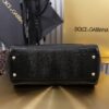 Dolce & Gabban Lizard Pattern Sicilian Women's Bag-Black-25cm with original box free shipping