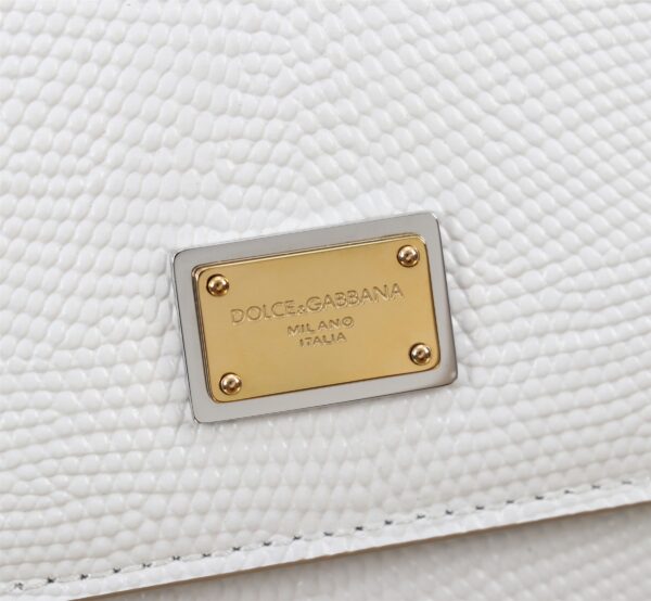 Dolce & Gabban Lizard Pattern Sicilian Women's Bag-White-25cm with original box free shipping