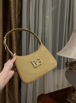 Dolce & Gabban Underarm Bag-Yellow-22cm with original box free shipping